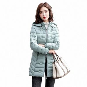 down Cott Coat Womens 2022 Winter New Korean Fi All-match Casual Padded Jacket Women Large Size Thick Lg Hooded Parkas a5F8#
