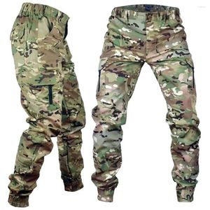 Calças masculinas camuflagem tática corredores ao ar livre ripstop carga roupas de trabalho caminhadas caça eua calças de combate streetwear
