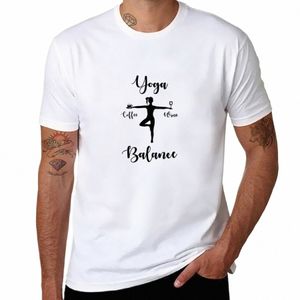 Yoga Balance Vino e caffè T-shirt vestiti kawaii oversize asciugatura rapida tinta unita nero magliette da uomo P8QD #