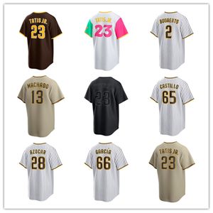 Personalizado Jersey Homens Mulheres Juventude 23 Fernando Tatis Jr. 2 Xander Bogaerts 13 Manny Machado 11 Yu Darvish 51 Trevor Hoffman 28 Jose Azocar 65 Jose Castillo Baseball Jerseys