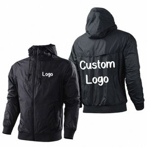 diy Print Logo Text Men's Jackets Waterproof Hoode Wind Breaker Casual Coat Male Custom Text Clothing Autumn Jackets Men r0Uq#