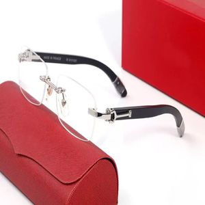 occhiali da sole firmati Luxury Women 100 eyewear Occhiali da sole da uomo di alta qualità per esterni da spiaggia rettangolari argento senza cornice in legno nero 3016