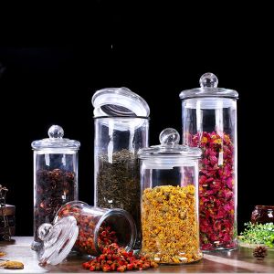 Vasen, Teedosen aus Glas, versiegelte Tanks, Lagertanks, große transparente Lagertanks für Trockenfrüchte und Getreide, feuchtigkeitsbeständige Glasflaschen