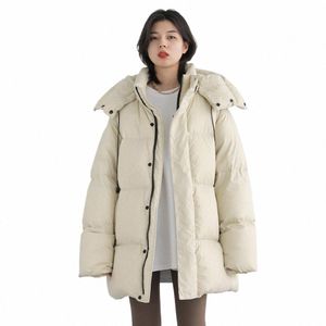 Chic VEN Coreano Mulheres Down Casacos Gola Com Capuz Mid LG 90 Pato Branco Down Jacket Inverno Mulheres Roupas 2023 i5pU #