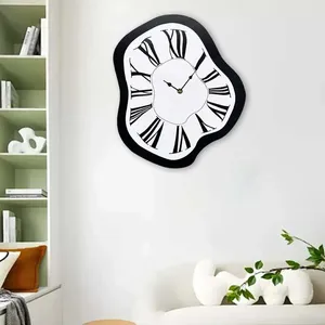 Wall Clocks Distorted Clock Acrylic Luxury Mount Nordic Maximalist Modern Creative Melting For Home Table Desk Office Shelf