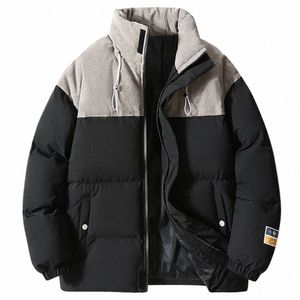 冬のパーカーの男性厚いパッド入りジャケットコートプラスサイズ8xl fiカジュアルパッチワークパーカス男性ビッグサイズ8xlアウターウェアY1JA＃