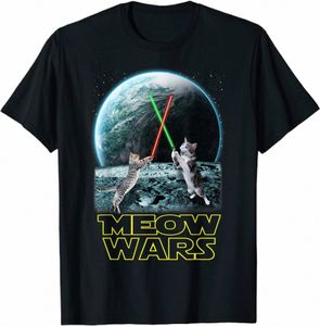 meow wars cat skjorta roliga gåvor för kattälskare t-shirt t-shirt rolig rolig t-shirt cott toppar tees för manlig persaliserad f1er#