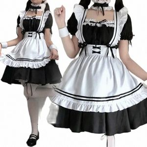 girl Anime Black Cute Lolita Maid Costumes Girls Women Lovely Maid Cosplay Costume Animati Show Japanese Outfit Dr Clothes l3in#