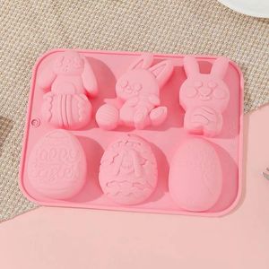 Stampi da forno Stampo in silicone Cioccolato a forma di uovo di Pasqua per la decorazione di torte di caramelle fai da te Facile sformatura