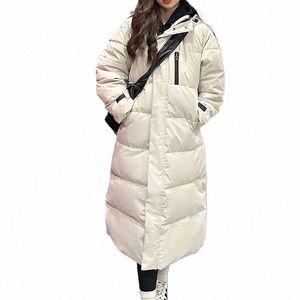 cott Padded Woolen Hooded Down Jacket For Women's Winter Lg Loose Thickened Warm Woolen Hooded Snow Parka Coat S2J3#