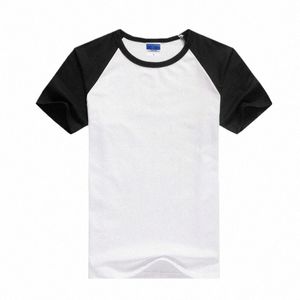 2023 Verão Tee Shrit Homens Camiseta Gola Redonda Cott Mens Casual Slim Fit Raglan Manga Curta Camisetas Tops N0RA #