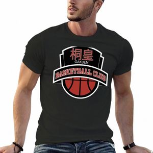 touou Gakuen - Basketball Club Logo T-Shirt oversizeds Short sleeve tee summer top plain white t shirts men B2Di#