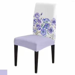 Cadeira cobre primavera flor aquarela petúnia capa conjunto cozinha estiramento spandex assento slipcover casa sala de jantar