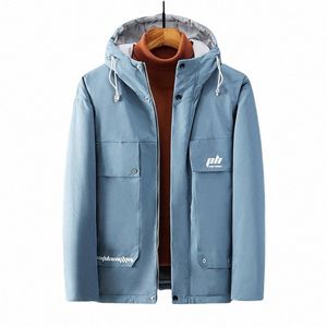 2021 Palto Erkekler Fi Parkas Windbreaker Erkek Gündelik Kış Ceket Kalın Klasik Rüzgar Geçirmez LG Sleeve Yeni Busin Hombre O43J#