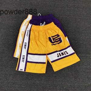 Lakers Shorts James Basketball Pants American Loose Fit Wei Shao Running Capris Davis Training