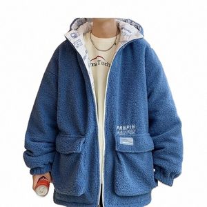 lappster Winter Fleece Hooded Fluffy Jackets Coats 2023 Windbreaker Oversized Y2k Jackets Double-sided Korean Streetwear Parkas N9Zu#