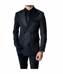 men's Patchwork Double Breasted Tuxedo Point Lapel Men's Busin Prom Suit Best Men's Blazer Suit 2 Pieces Jacket+Pants 04JG#