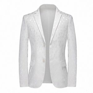 عالي الجودة على الطراز البريطاني للرجال 29 اللون البصري البصري غير الرسمي في منتصف العمر FI Elite Gentleman Slim Suit Jacket H6ph#