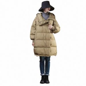 2021 Lg Autumn And Winter Women Jacket Real Natural 90% White Duck Down Coat Hooded Warm Luxury Outerwear Fi Streetwear y1qB#