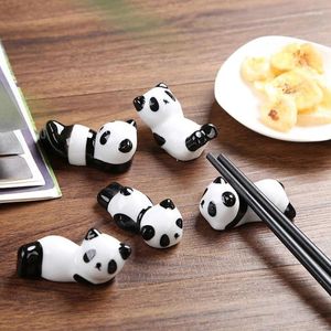 Chopsticks Cute Cartoon Panda Ceramic Holder Stand Practical Fashion Kitchen Tableware Chinese Japanese Sushi Korean