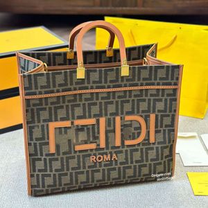10A designer tote bag women denim bag luxury handbag fashion fendin bags large capacity tote bags embroidered beach Bag with box