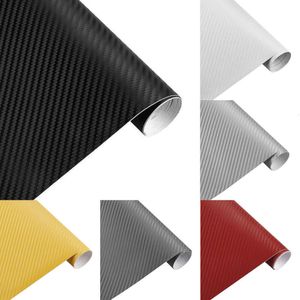 Upgrade Neue 30cm x 127cm 3D Carbon Faser Aufkleber Rolle Film Wrap Auto Motorrad DIY Styling Vinyl schwarz Bunte Aufkleber