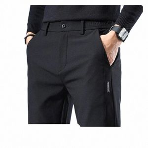 Pantaloni da uomo Primavera Autunno Fi Busin Casual Lg Pantaloni da tuta Pantaloni formali dritti elastici maschili Nuovo stile 1063 q80A #