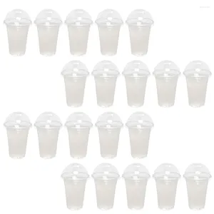 Disposable Cups Straws 30 Sets Plastic Drink Juice Cold Transparent Beverage Soda Bottle Packing Package Child