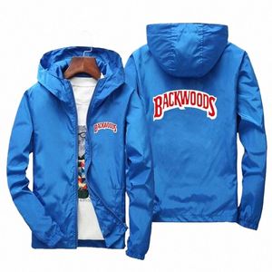 Backwoods Impresso Primavera / Verão Men's Wear Hoodie Com Zíper Casaco Fino Masculino Wear Windproof Casual Street Blazer 2023 X5aw #