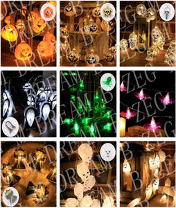 Halloween Decoration Party Led String Lights Battery Powered For Outdoor Garden Home Fairy Light Bar Ghost Kull Pumpkin Lamp Festi5866539