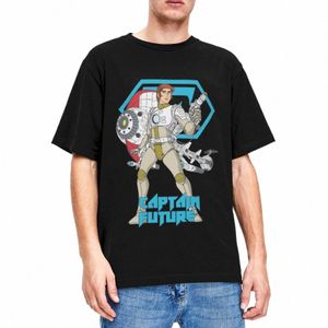 Homens Mulheres Camisetas Capitão Curtis Newt Accories Legal 100% Cott Manga Curta Capitão Futuro Camiseta Gola Redonda Roupas s6Du #