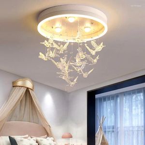 Ceiling Lights Nordic Warm Bedroom LED Light Modern Living Room Lamps Simple Luxury Staircase Restaurant Hanging Fixtures