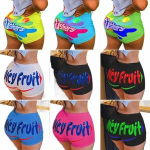 Sexy Cintura Alta Booty Shorts Mulheres Plus Size Ciclismo Leggings Verão Fitn Roupas Femininas Juicy Fruit Shorts Atacado i7WV #