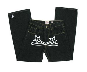 Męskie dżinsy 2023 Y2K Męskie Hip Hop Gothic Street Nowe odzież rockowa dżinsy Pantie Harajuku Casual Black Denim Spodni Street Clothing J240328