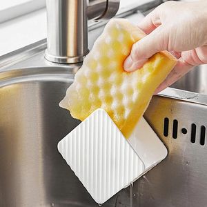 Kitchen Storage 2Pcs Creative Sink Racks Wall-mounted Dish Cloth Drying Rack Rounded Corners Cleaning High Quality