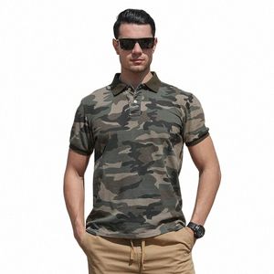 2021 summer Korean style persality army Camoue polo shirts men casual slim camoue polo shirts for men size S-XXL 04o5#