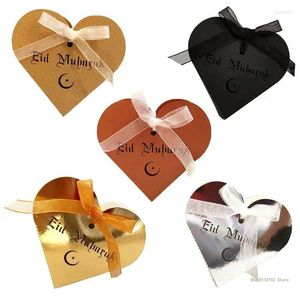 Present Wrap Qx2e 25st Cut Hollow Love Heart Chocolate Candy Box med Ribbon Happy Eid Muba