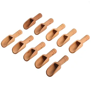 Coffee Scoops Condiment Spoons Kitchen Dagdet Lotus Wood Wooden Spoon Salt Mini Tea Candy Spices Seasoning