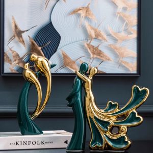 Rzeźby nordyckie lekkie luksus abstrakcyjny miłość ptak statua zwierząt rzeźba salon dom dekoracja dekoracja biuro