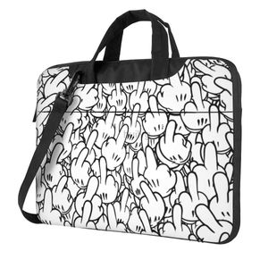 Laptoptaschen Rucksack Handtasche Tasche Mittelfinger Notebooktasche Cartoon Tragbare 13 14 15 15,6 Computertasche für MacBook Air Pro 24328