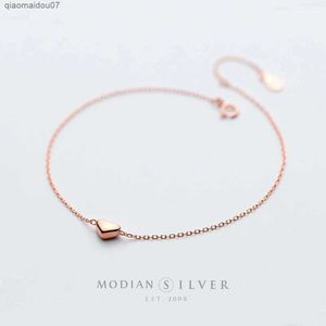 Fußkettchen Colosiwei Silber Herz Fußkettchen 925 Sterling Silber Roségold Minimalistischer Sommermode Fußschmuck ArmbandL2403