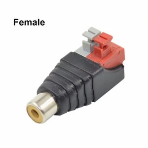 Novo soquete de plugue de áudio 2024 1Pair RCA Pressionamento feminino Male Plugues de potência Adaptador de conector de tomada para conversão de sinal coaxial linha de ajuste para plugues de alimentação DC