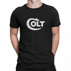 Colt Firearms Men T Shirty Smith Cool W Vintage TEE SHIRT Krótkie rękawowe okrągły kołnierz T-shirt 100% Cott Unikalne blaty H0MF#