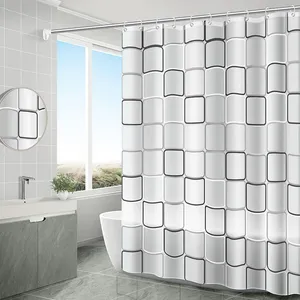 Shower Curtains 180x200cm Waterproof Curtain PEVA Bath With Hook Starfish Printed Translucent Partition Bathroom Supplies