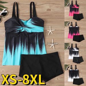 Kvinnors badkläder Kvinnor Vintage Bikini 3D -tryckning Badkläder Baddräkt Två stycken Set Summer Monokini High midjen Swimsuit Tankini Beachwear T240328