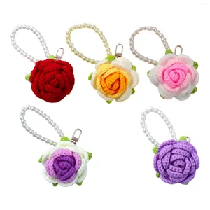 Keychains Rose Key Chain Hanging Women Daughter Gifts Present From Bag Keyring For Purse Mother's Day Backpack Anniversary