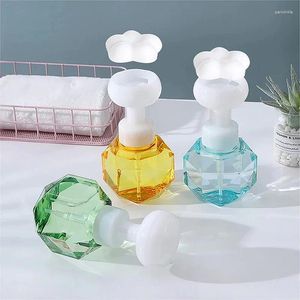 Liquid Soap Dispenser Plastic Refillable Containers Flower Foam Pump Bottle For Cosmetic Facial Cleanser Shampoo Shower 300Ml