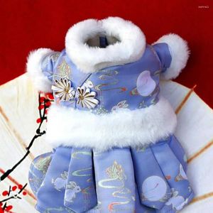 Vestuário para cães funcional estilo chinês roupas para animais de estimação vestido pano roupas de algodão para animais de estimação para o ano