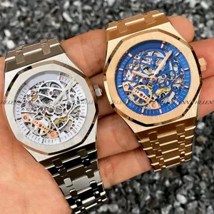 watchmen designer watch men high quality audemar dial 41mm automatic movement watchs skeleton watch waterproof ocean watch relojes Montre de luxe Orologio di Lusso