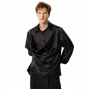 INCERUN 2023 MEN DREGURY DITREMULS PTHERWARD ATTERTHWEAR LOOSE LG LG SLEEVE CAMISAS TRAMPRANT FI MEN